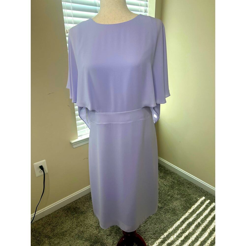 Halston Evening Collection Size 12 Lavender Ice Bridal - Picture 2 of 9